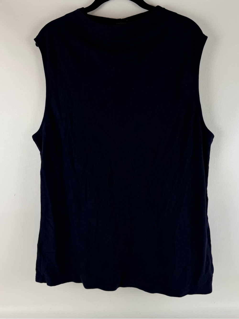 Ann Taylor Navy Blue Sleeveless Cowl Neck Tank Top XXL